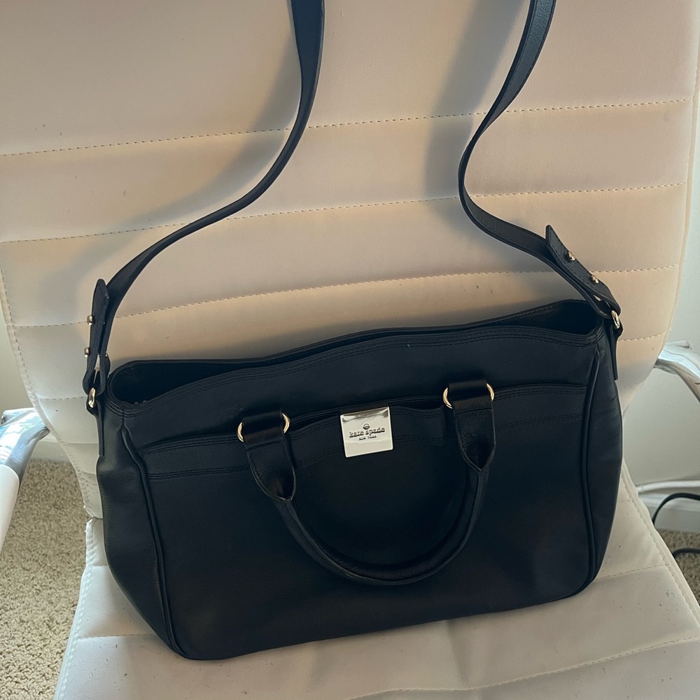 Black leather Kate Spade purse